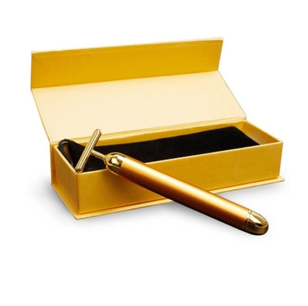 Technology From Japan 24K Beauty Bar Golden Energy Face Massager Beauty Care Vibration Facial Massager 1PC Slimming Face wtih box gift