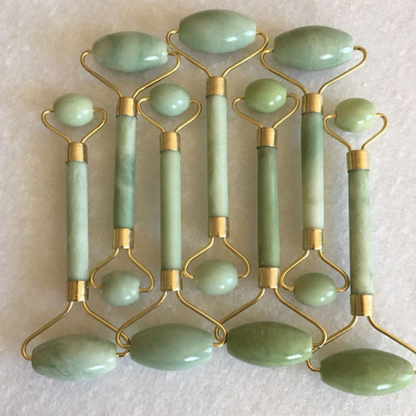 DHL free Portable Pratical Jade Facial Massage Roller Anti Wrinkle Healthy Face Body Head Foot Nature Beauty Tools
