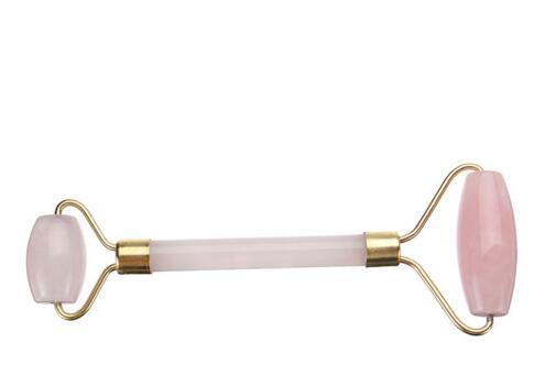 new arrival pink quartz Facial Relaxation Slimming Tool/rose quartz Roller Massager For Face jade massage stone