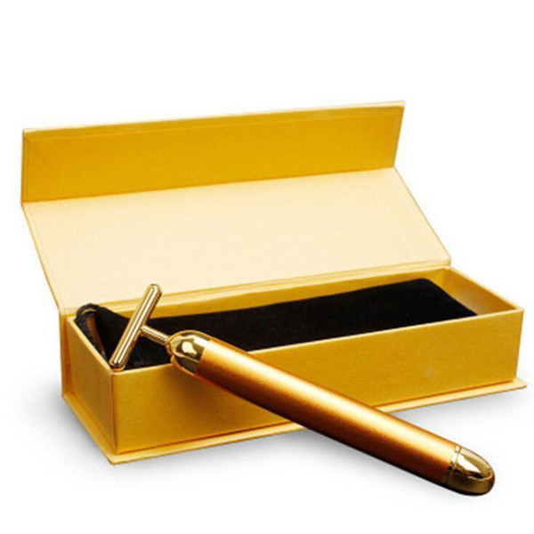 2018Stock Energy Beauty Bar 24K Gold Pulse Skin Massage Face Massager Beauty Care Vibration Face Massage Electric Welcome to Buy