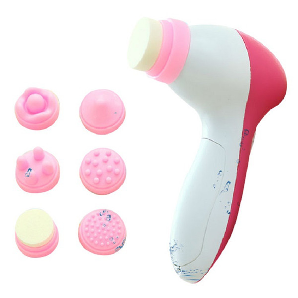 Manufacturers wholesale 6 in 1 Facial massager Facial Beauty Cleanser massage head Adjustable massage intensity head massage,best face Wash
