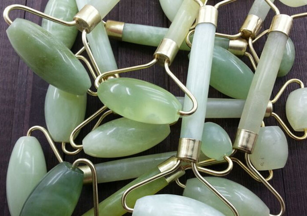 Portable Pratical Jade Facial Massage Roller Anti Wrinkle Healthy Face Body Head Foot Nature Beauty Tool Jade massage stick gift