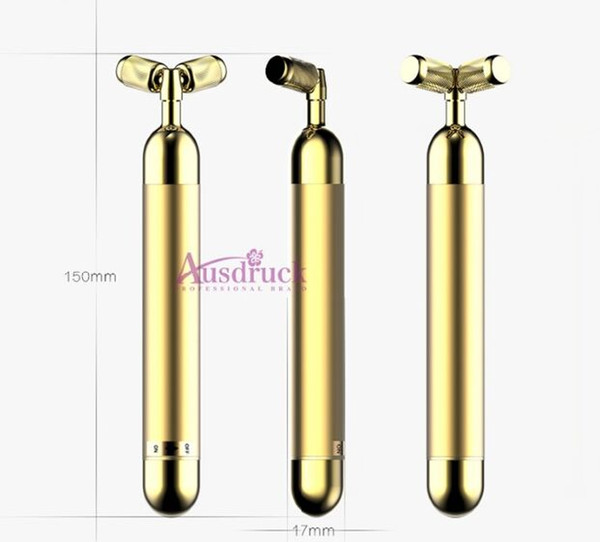 New type 24 k gold face massage stick roller massager skin lift tightening facial massage beauty tools