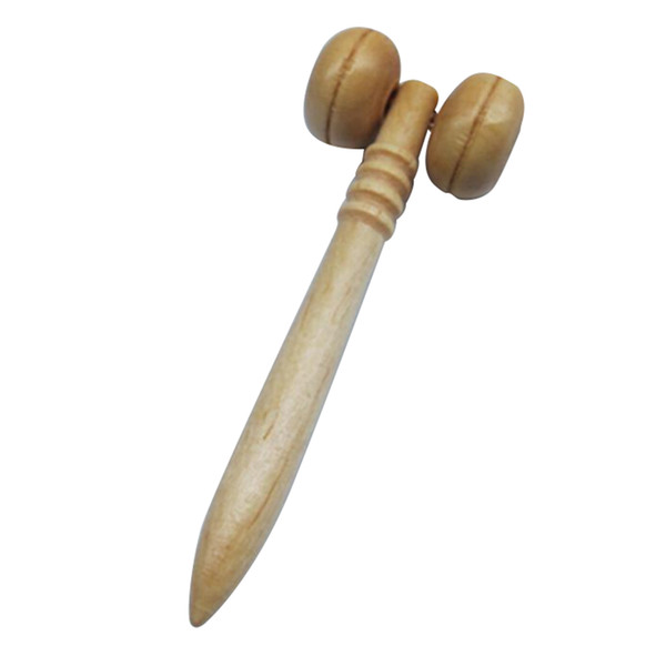 10.5CM Useful Wooden Eyes Face Roller Massager For Relaxing Face Neck Chin Massage Slimming Tool Face-lift Tool