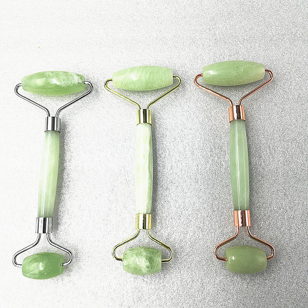 60PCS Wholesale 100% Natural jade roller face massager beauty massager--New mountain jade-Arc rod-Custom tool