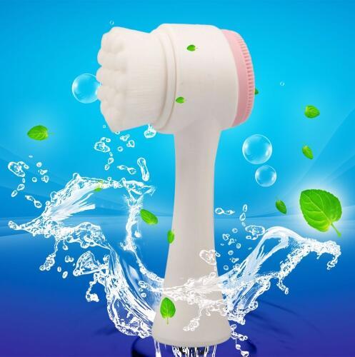 Silicone Facial Cleansing Brush Portable Size 3D Face Cleaning Massage Tool Double Sides Multifunctional Face Brush