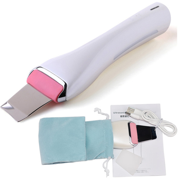 New Facial Beauty Machine Rechargeable Ultrasonic Ion Skin Scrubber Peeling Massage Facial Cleaner Scrubber