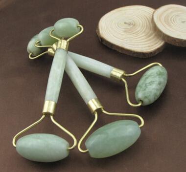 2017 green jade massage head neck face foot roller tool /Cheap Free Shiping