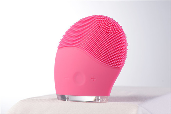 Ultrasonic Electric Facial Cleanser Brush Cleaner Waterproof Silicone Face Massager Vibration Skin Remove Blackhead Pore Cleansing Face Spa