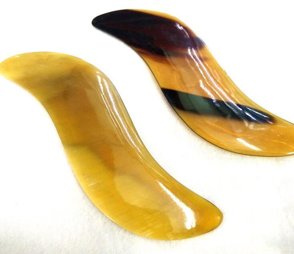 Natural horn scraping board S-shaped design better scrape to every part of the body horn scraping massage board