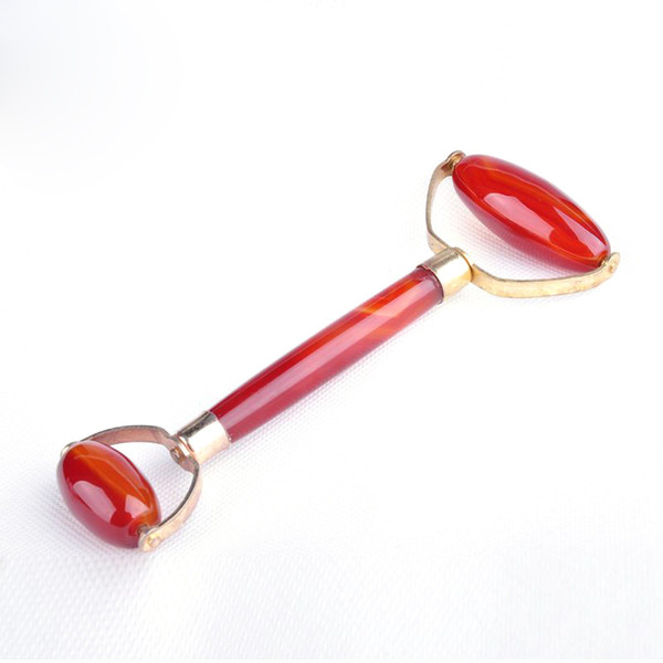 KCONYD Wholesale and retail 100% Natural agate red double massage stick health massage stone crafts