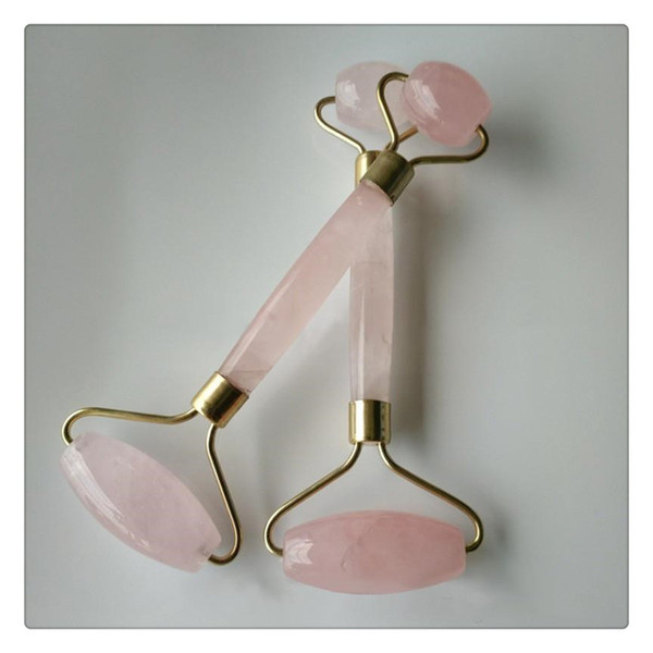 Double-end Jade Roller Massager Facial Slimming Tool for Face Body Massage High Quality for Girls Women Pink