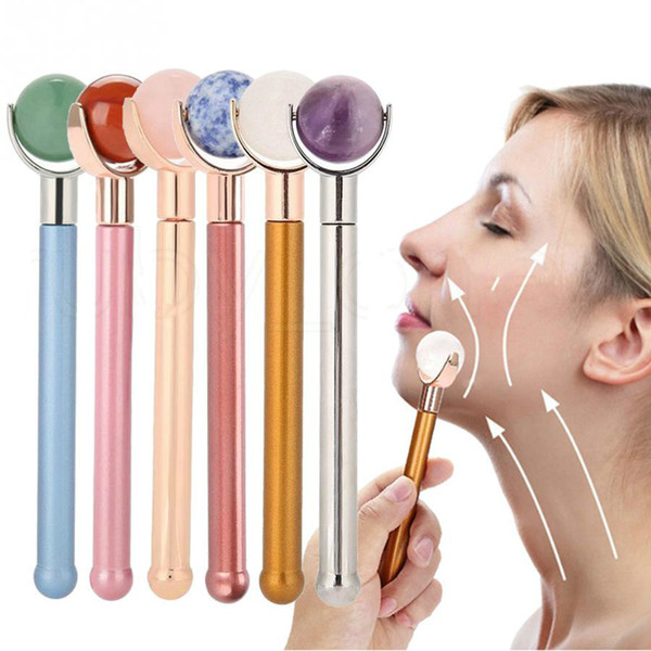 Natural Rose Quartz Jade Facial Roller Face Shaper Massager Beauty Massage Tool Relaxation Tools Face Massager Jade Roller