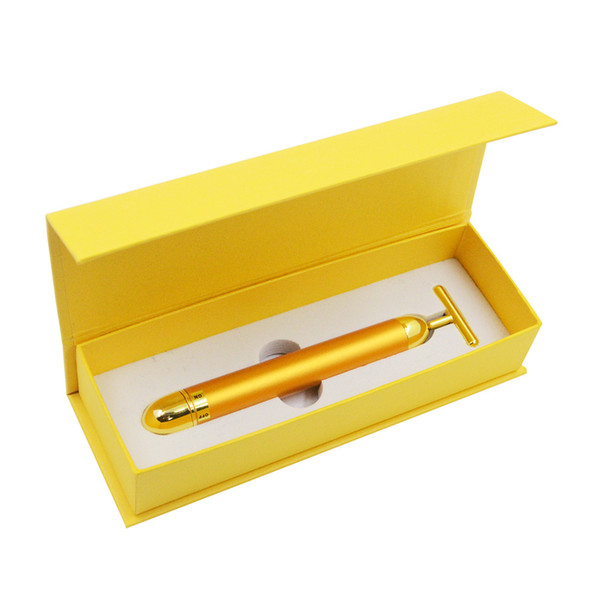 Wholesale Energy Beauty Bar 24K Gold Pulse Firming Massager Facial Roller Massager Derma Skincare Wrinkle Treatment Face Massager