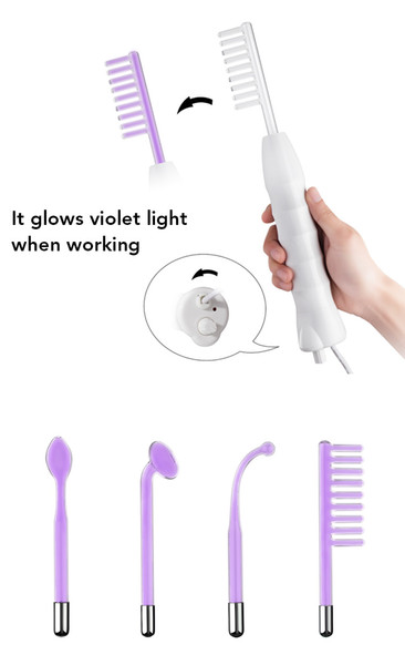 Factory high frequency machine violet face care wand skin care product beauty device