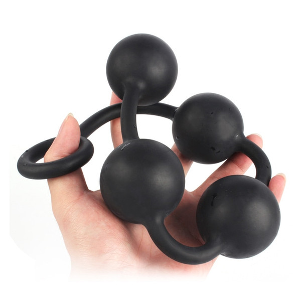 Silicone Big Anal Beads Butt Plug Masturbator Anal Balls Expander No Vibrators Anal Plug Vaginal Dilator Sex Toys For Men Women