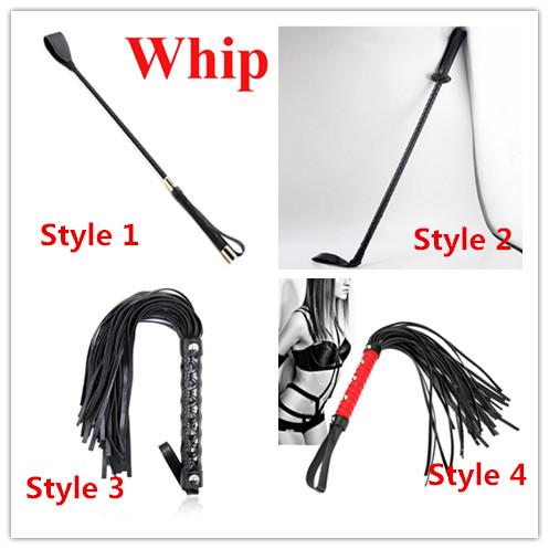 PU Leather Spanking Flogger Whip For Couple Sex Toys ,Sexy Paddle Whip Fetish Bondage Cosplay Flirting Toys ,4 Styles For Choose