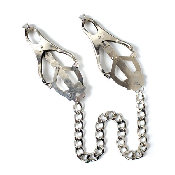 Hot Sale Japanese Device Bondage Gear Clover Nipple Clamps Clips Games Sex Toys Adult Products For Women Strong Massage Silver