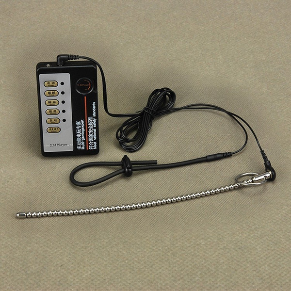 Super Long 260mm Stainless Steel Urethral Catheter Sounds Metal Rod Electro Shock Sex Toys Beaded Penis Plug Cock Ring For Men