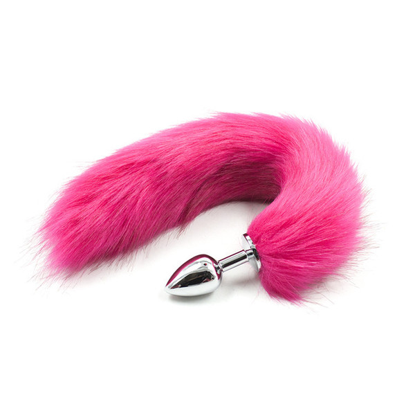 Rose Red Fox Tail Stainless Steel Anal Plug Fox Tail, Animal RolePlay Cosplay, Butt Plug, Sex Products, Adult Sex Toys For Men Women