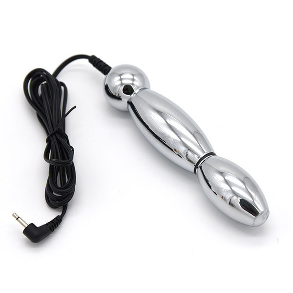 Adult Fun Electric Sex Metal Beads Anal Plug Anal Speculum Sex Toys , Butt Plug Woman Electro Shock Vaginal Medical Themed Toys