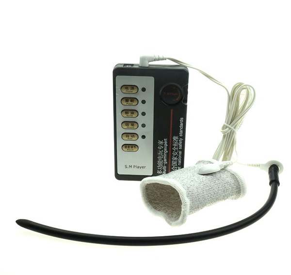 Electric Shock Penis Urethral Catheter Plug Sounds & Electro Shock Penis Sleeve Ring Chastity Devices Medical Sex Toys For Man