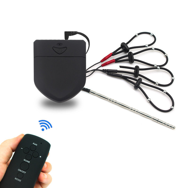 Wireless Remote Control Electric Shock Penis Ring Urethral Sound Catheter Electrical Stimulation Cock Rings Adult Games Sex Toys