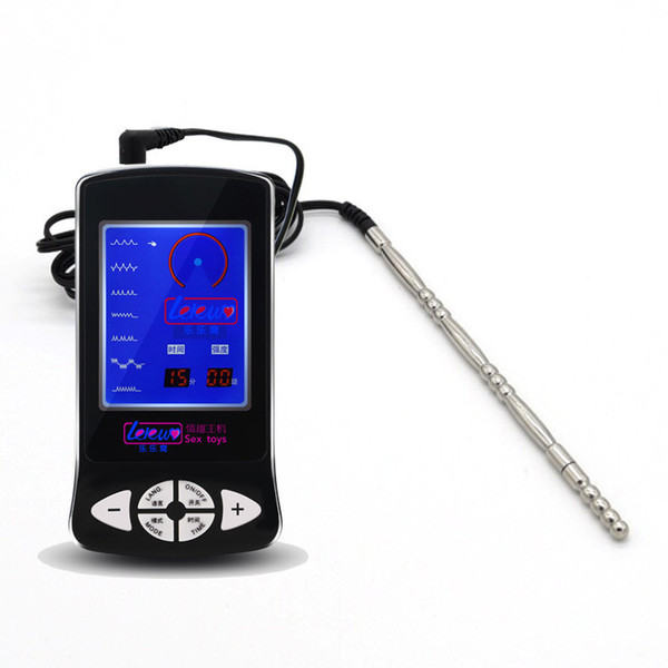 Electric Male Masturbator Beads Penis Plug Catheter Sounds Urethral Dilators Urethral Catheter Sex Toys For Men With Power Box