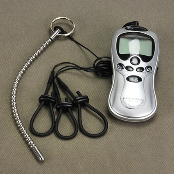 Electro Shock Penis Plug Urethral Sound Chastity Device Catheter Penis Ring Anal Plug Male Masturbator Dilator Sex Toys For Men