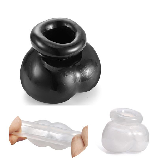 Soft Silicone Scrotum Ring and Cock rings Stretchy Enhancer Penis Ring Testicle Bondage Sex Toys For Men