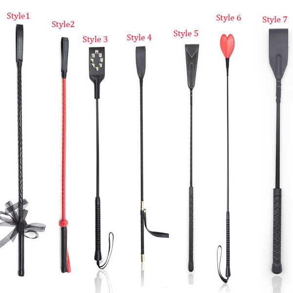 Hot Sale BDSM Bondage Restraints PU Leather Delicate Whips Fetish Horse Crop Whip Spanking Paddle Flogger Adult Sex Toys For Couple