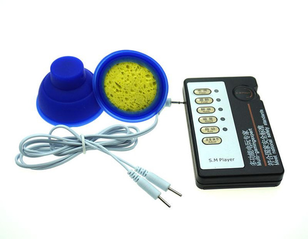 Silicone Adsorption Electrode Breast Enhancer Clitoris /Nipple Sucker Pump Massager Electric Shock Kits Electro Adults Sex Toys