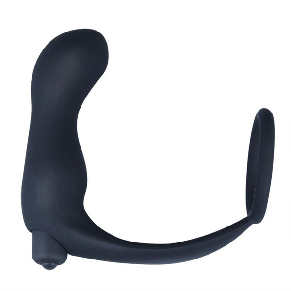 Silicone Vibrating Anal Plug Butt Plug Vibrator Massager With Double Cock Ring Cockrings Penis Rings Erotic Toys Adult Anal Sex Toys