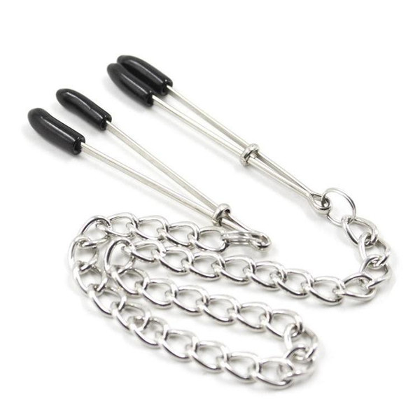 Free Shipping Nipple Clamps With Metal Chain Clips Nipples Massage Clips Clit Clamp Bodnage Fetish Sex Toys For Couple Adult Games