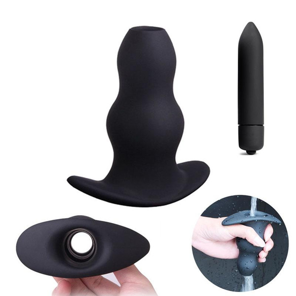 Silicone Butt Plug 10 Speed Vibrator Anus Peep SM Erotic Toys Prostate Massage Butt Plug Enema Adult Sex Toys For Men Woman