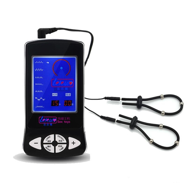 Electro Shock Sex Product Electric Penis Ring With Beads Massage Cock Ring For Male Penis Massage Medical Theme Sex Toys For Men