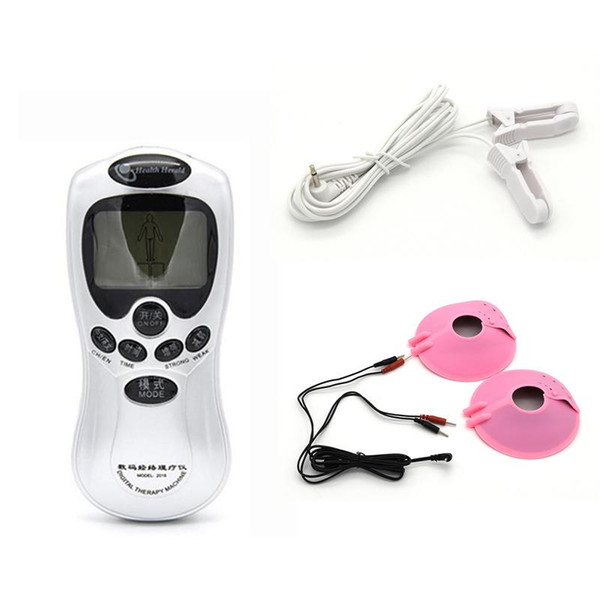 SM Play Electric Shock Nipple Clamps And Nipples Gel Pads Massage Electro Stimulation Clitoris Clip Adult Games Sex Products