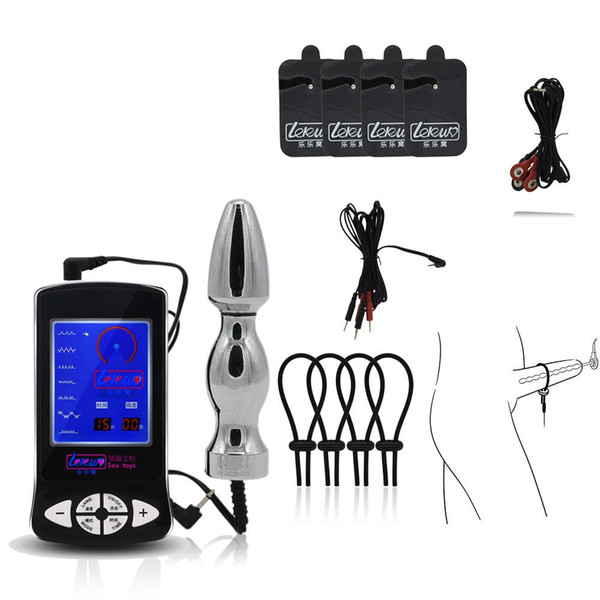 Electric Shock Penis Ring Massage Pad Anal Butt Plug Sex Medical Themed Toys Electrical Stimulate Adult Sex Toys For Couples