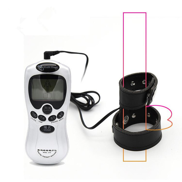 Electro Shock Time Delay Penis Ring Electrical Stimulate Penis Sleeve Cock Ring Adult Toys Sex Products For man