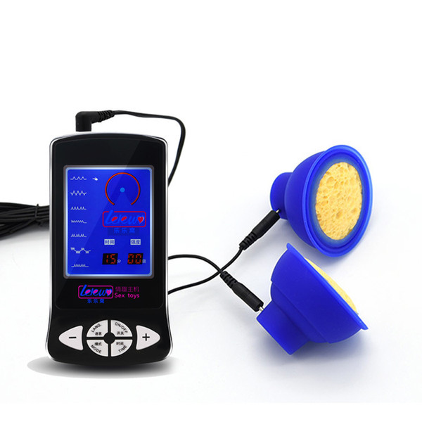 Nipple Vacuum Breast Enhancer Electric Shock Clitoris/Nipple Sucker Twist Pump Massager Nipple Clamps Adult Sex Toys Sex Shop