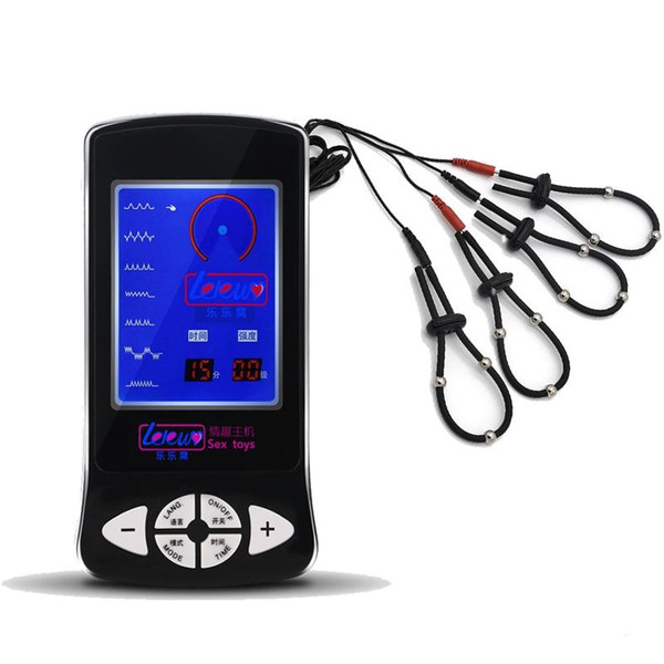 Electric Shock Penis Ring Electro Shock Stimulation Cock Rings Electrical Stimulator Medical Theme Adults Sex Toys For Men