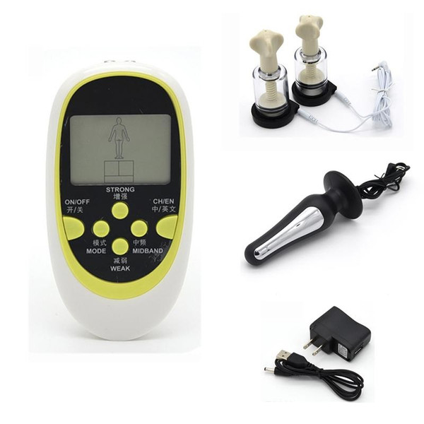 Electro Shock Kits Massager Nipple Sucker Anal Butt Plug Electric Medical Themed Adult Games Sex Toys