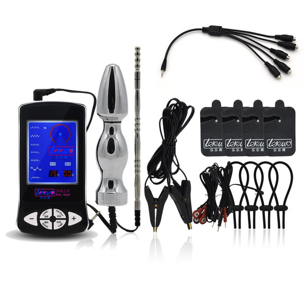 Electric Anal Plug Catheter Penis Rings Cock Rings Electro Stimulation Massager pads Nipple Clamps Medical Themed Sex Toys Kits