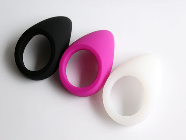 Time Delay Penis Ring Scrotum Ring Chastity Cage Silicone Tongue Shape Teardrop Cock Ring Sex Toys 3 Sizes 3 Colors