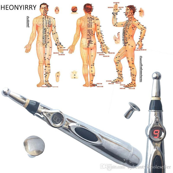 Health Care Electric Meridians Laser Acupuncture Magnet Therapy Instrument Massage Meridian Energy Pen Massager Facial Care Tool