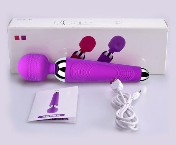 2018 Hot AV Wand Toys for Woman USB Rechargeable Oral Clit Vibrators for Women AV Magic Wand Vibrator Massager Sexy Relaxed Toys 680001-2