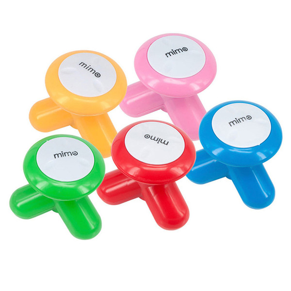 Multi-color Mini Electric Handled Wave Vibrating Massager USB Battery Full Body Massage Cute Mini Electric Massager