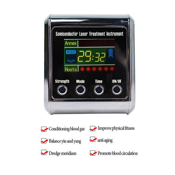 Laser LLLT Physiotherapy Instrument for Cholesterol Hypertension Cerebral Diabetes Thrombosis Rhinitis Treatment Watch 650nm