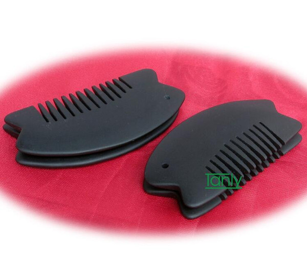 Wholesale & Retail Black Bian Stone Massage Guasha Comb health care product (90x45mm) 24pieces/lot
