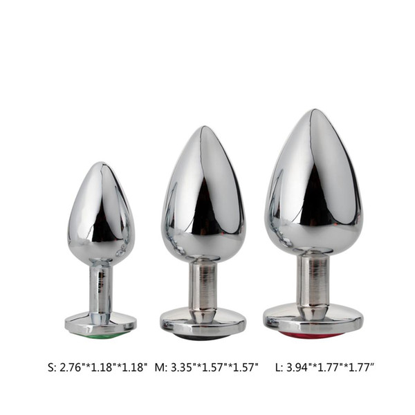 Anal Plug Stainless Steel +Crystal Jewelry Anal Toys Butt Plugs Anal Dildo,G-Spot Stimulating Adult Products for Women and Men